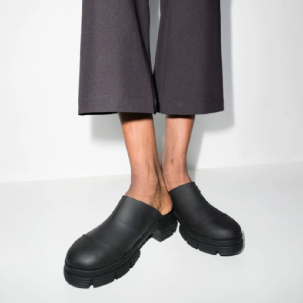 Ganni City Chunky Sole Mules Size 38
